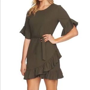1. State olive green dress